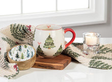 Load image into Gallery viewer, Christmas Tree with Bows Waffle Kitchen Towel
