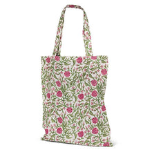 Load image into Gallery viewer, Ball Flower Tote, Pink on Ivory
