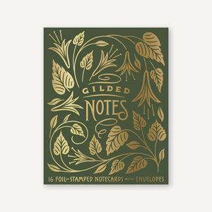 Gilded Notes-Set of Notecards + Envelopes
