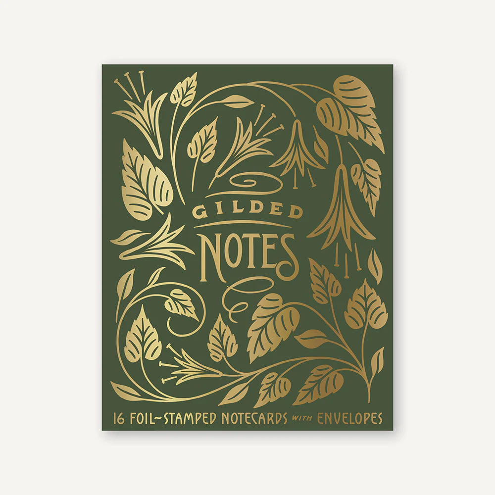 Gilded Notes-Set of Notecards + Envelopes