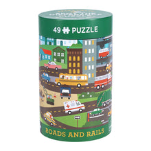 Load image into Gallery viewer, Spot the Difference Puzzle: Roads and Rails
