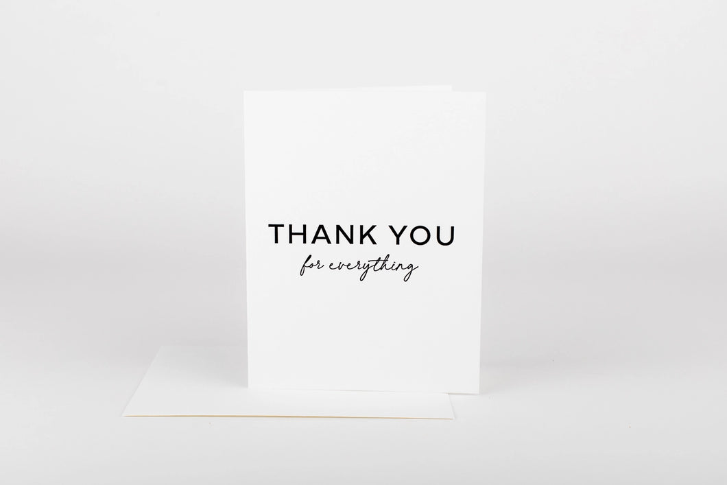 Thank You For Everything Card