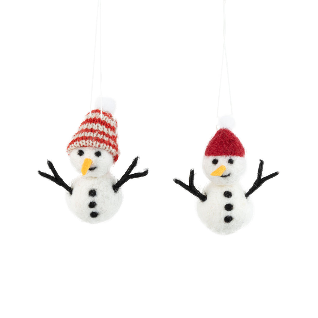 Winter Toque Snowmen Ornament