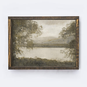 Hidden Pond Vintage Inspired Art, 12 x 9"