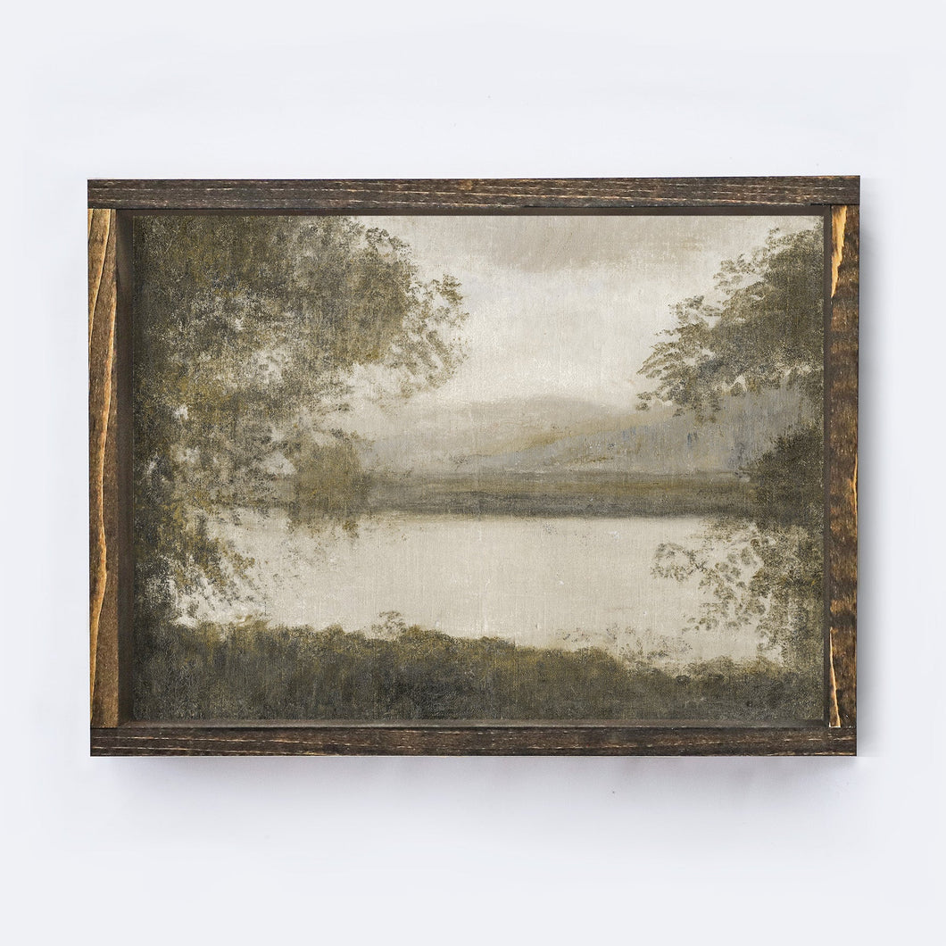 Hidden Pond Vintage Inspired Art, 12 x 9