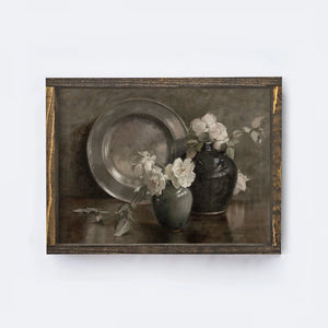 Vintage Floral Still Life, 12 x 9"