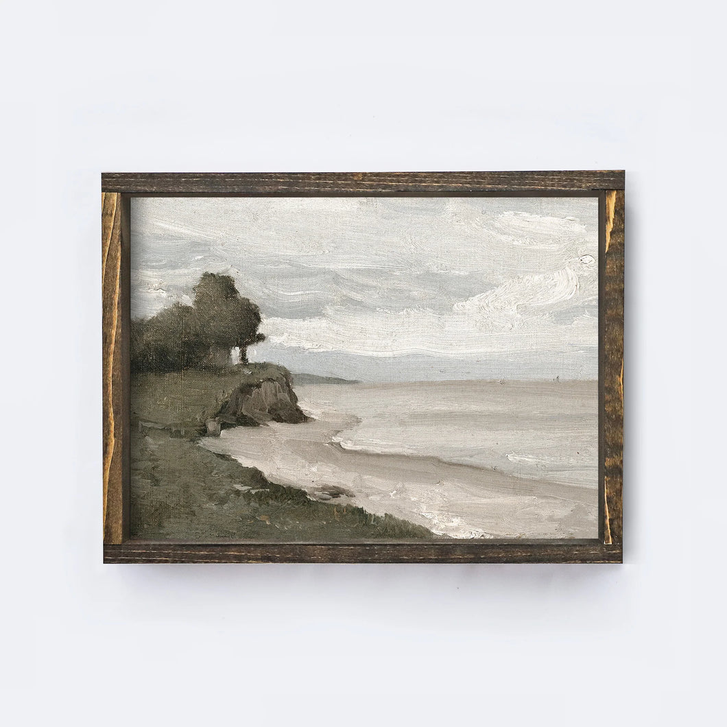 Coastal Cliffs Vintage Inspired Art