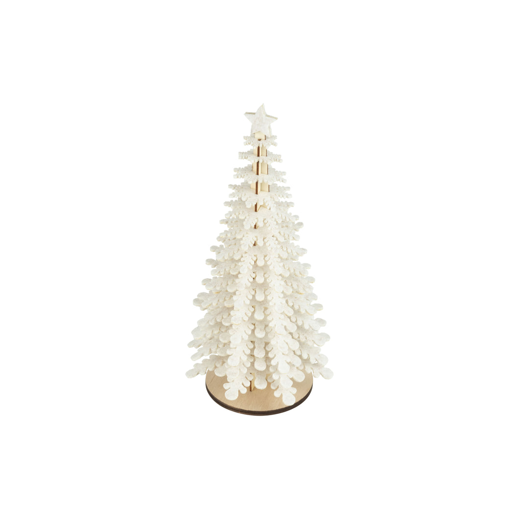 Layered Snowflake Tree, Winter White