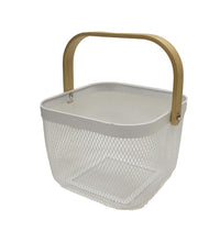 Load image into Gallery viewer, White Metal Basket, Small
