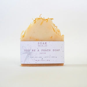 You're A Peach Soap Bar: SOAK Bath Co.