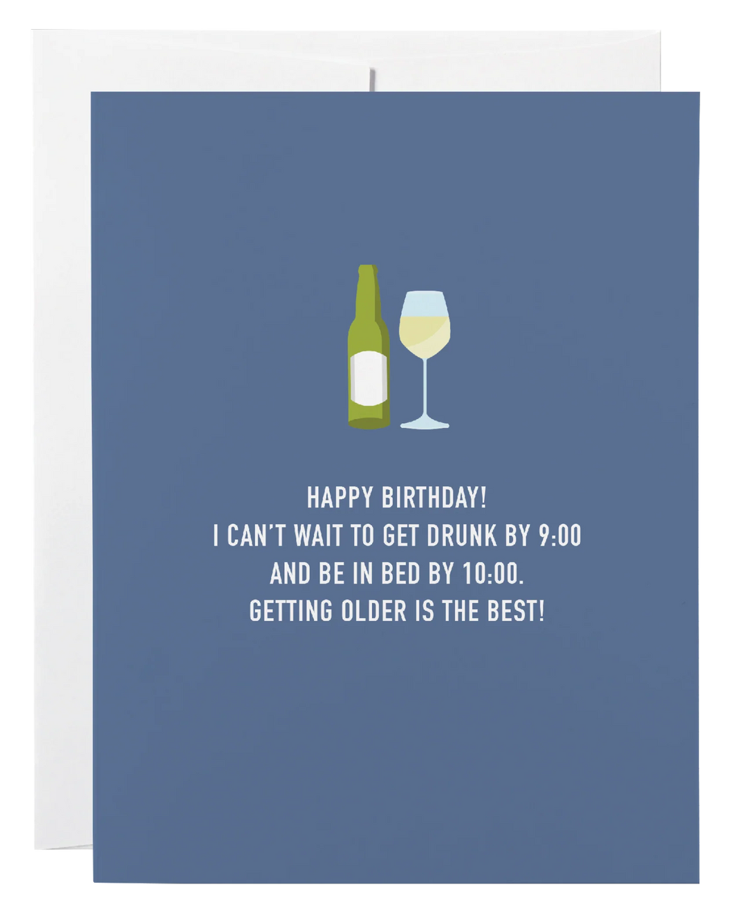 Drunk by Nine Birthday Card