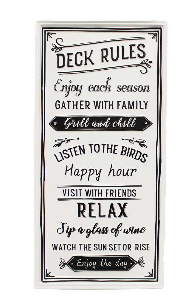 Deck Rules Sign