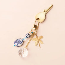 Load image into Gallery viewer, Bookmark &amp; Keychain Set- Dragonfly/ Inspiration
