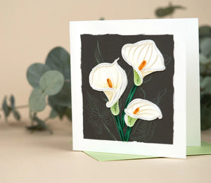Calla Lilly Quilling Card