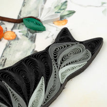 Load image into Gallery viewer, Cat &amp; Orange Branch Quilling Card
