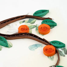Load image into Gallery viewer, Cat &amp; Orange Branch Quilling Card

