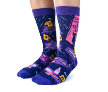 Load image into Gallery viewer, Cats, Wine + Crime Ladies Socks
