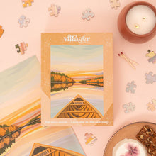 Load image into Gallery viewer, Canoeing at Dawn | 500-Piece Puzzle for Adults | Designed in Canada by Kelsey Voss
