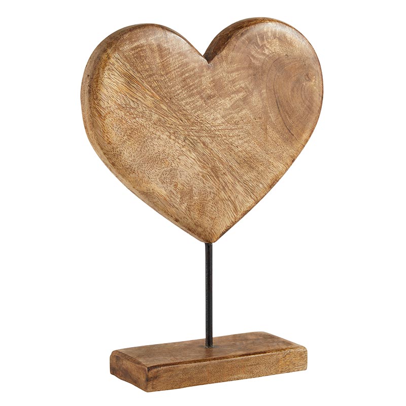 Clara Wooden Heart on Stand