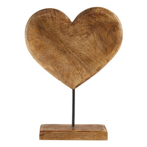 Clara Wooden Heart on Stand