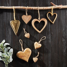 Load image into Gallery viewer, Ani Light Wood Hanging Heart
