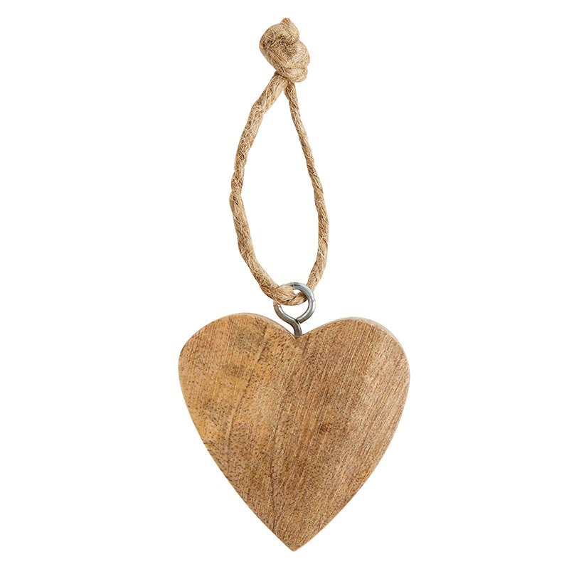 Wood Hanging Heart - Small