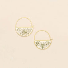 Load image into Gallery viewer, Pressed Flower Hoop Earrings
