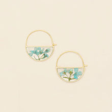 Load image into Gallery viewer, Pressed Flower Hoop Earrings
