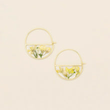 Load image into Gallery viewer, Pressed Flower Hoop Earrings
