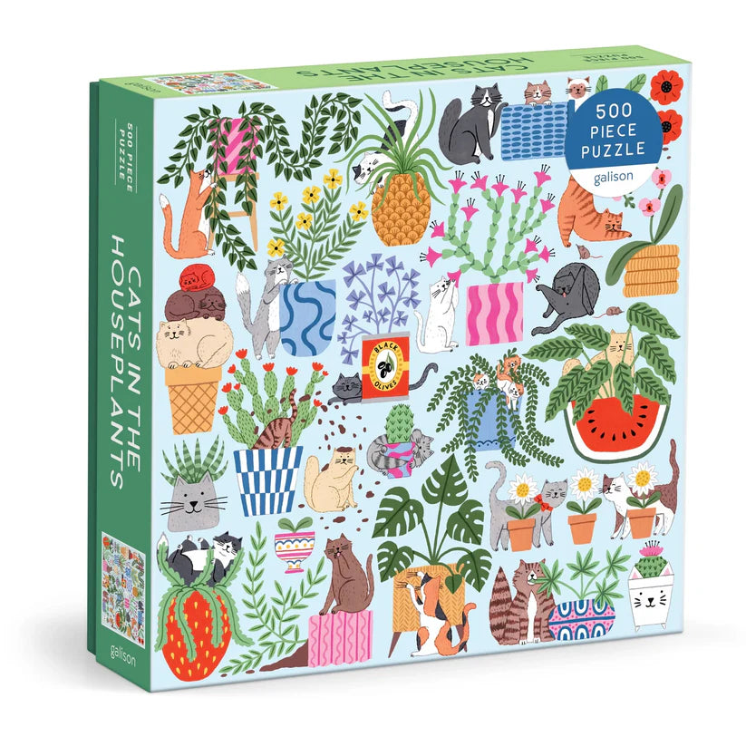 Cats in the Houseplants - 500pc Jigsaw Puzzle