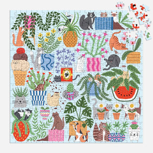 Cats in the Houseplants - 500pc Jigsaw Puzzle