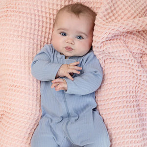 Bella Tunno Waffle Baby Blanket, Blush