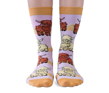 Load image into Gallery viewer, Highland Cows Ladies Socks
