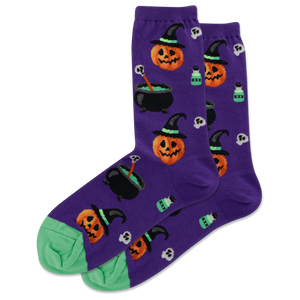 Witch Pumpkin Ladies Socks