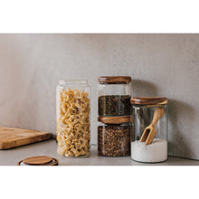 Load image into Gallery viewer, Glass Jar with Acacia wood lid - 32 oz
