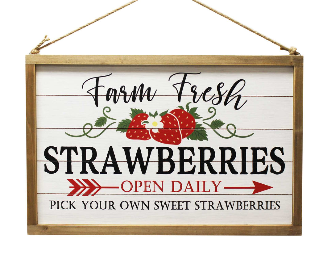 Farm Fresh Strawberries Sign