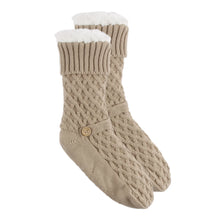 Load image into Gallery viewer, Diamond Knit Lounge Sock, Taupe
