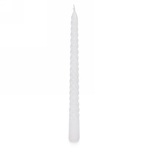 Twisted White Dinner Candles