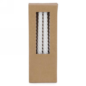 Twisted White Dinner Candles