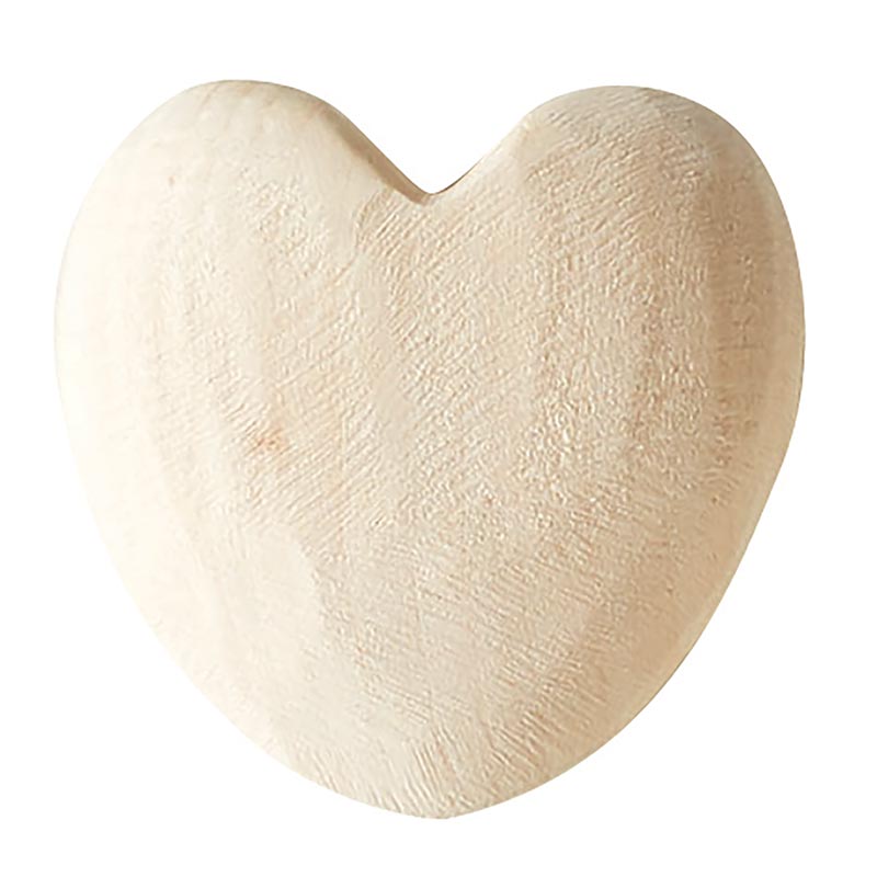 Small Paulownia Wood Heart - Natural