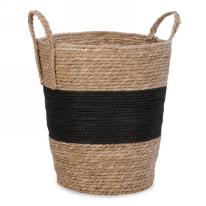 Banded Black Basket
