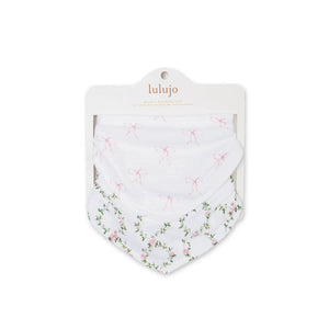 Bows & Rose Trellis - Bandana Bibs