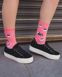 Cup O' Cats Ladies Bamboo Socks