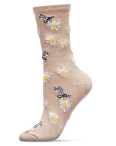 Daisy Bees Ladies Bamboo Socks