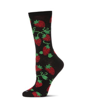 Load image into Gallery viewer, Strawberry Vines Ladies Bamboo Socks
