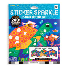 Load image into Gallery viewer, Ocean Life Sticker Sparkle Poster Activity Kit

