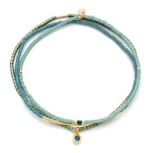 Load image into Gallery viewer, Miyuki Bracelet Trio - Turquoise/Gold
