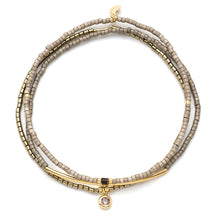 Load image into Gallery viewer, Miyuki Bracelet Trio - Pewter/Gold
