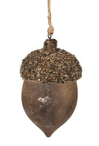 Beaded Wooden Acorn