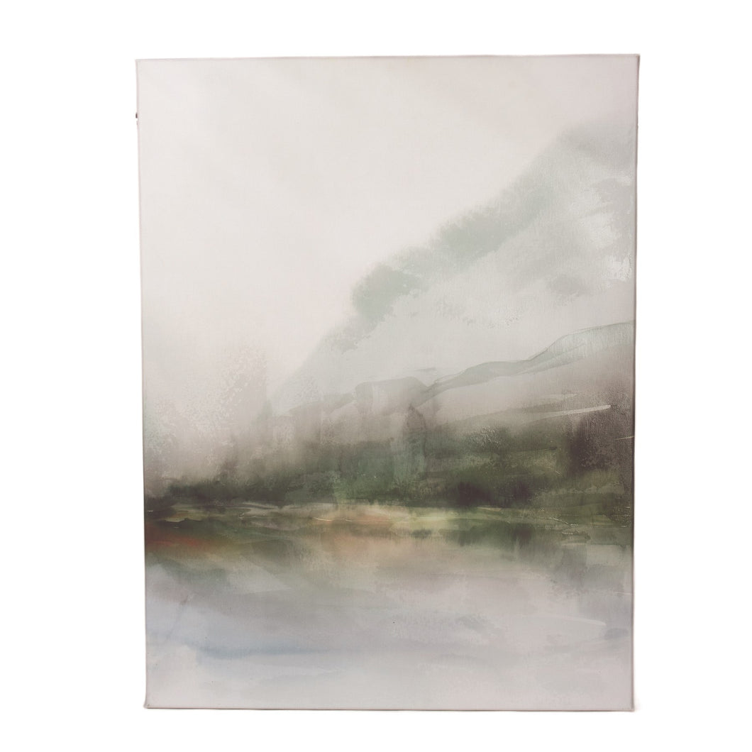 Moody Mountains Watercolour Canvas